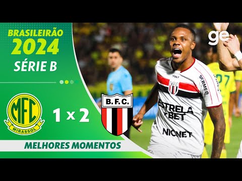 Gols e lances de Mirassol x Botafogo-SP