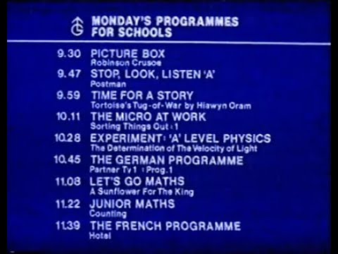 Granada opening & schools rundown - Colin Weston - 6th Jan 1986