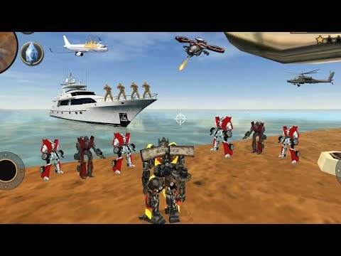 Vegas Crime Simulator (Transformer attack on six Huge car robot group) Car Robot Attack Transformers