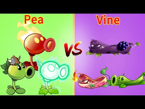 PvZ 2 Gameplay | Team PEA Vs Team VINE - Which Team Plant Will Win ? - Plant vs Plant
