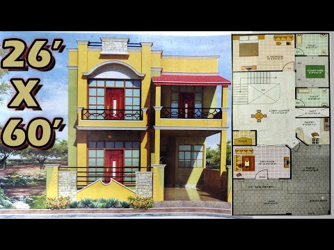 30 X 64 House Plan 2Bhk With Parking Ground First Floor 30 X 64 घर का नक्शा 1920sq ft