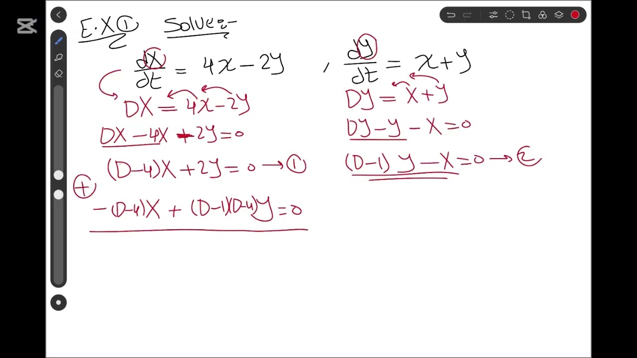 (Math4) Differential Equations: Lec(9): Solving system of simultaneous linear differential Equations