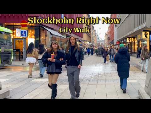 Stockholm Right Now | City Walk 4K