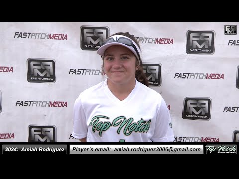 2024 Amiah Rodriguez Shortstop and Third Base Softball Skills Video - Top Notch Fastpitch