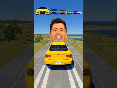 Big & Small Cars vs Lewandowski #beamngdrive