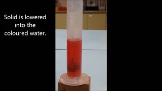 Volume of Solid using measuring cylinder