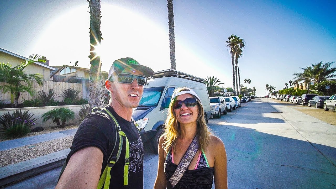 Surfing and Visiting Family in San Diego - #Vanlife Vlog | Adventure in a Backpack