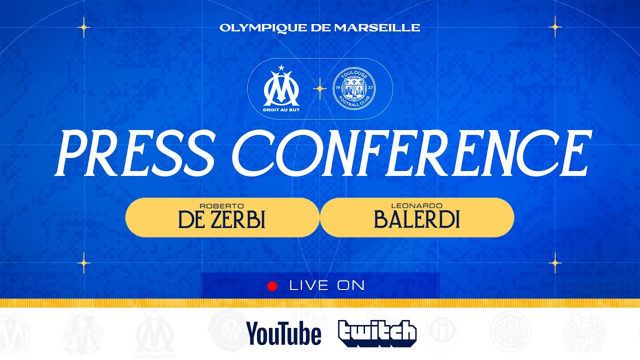 🎙️ Revivez la conférence de presse de Roberto De Zerbi et Leonardo Balerdi avant #OMTFC