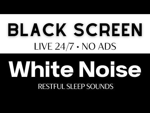 White Noise Black Screen for Insomnia Relief | Restful Sleep Sounds - LIVE 24/7