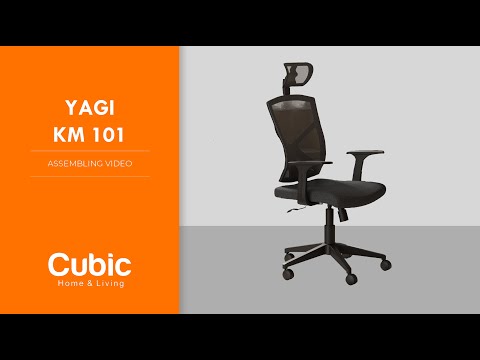 TUTORIAL PERAKITAN KURSI KERJA YAGI KM 101 | KURSI KANTOR EXECUTIVE