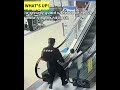 Security Guard Saves Little Girl From Falling Down Escalator