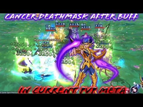 Saint Seiya: Awakening (KOTZ) - Trying Cancer Deathmask after the Buff at Current PvP Meta!