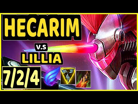 HECARIM vs LILLIA - 7/2/4 KDA JUNGLE GAMEPLAY - EUW Ranked GRANDMASTER