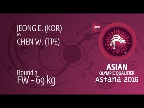 Round 3 FW - 69 kg: W. CHEN (TPE) df. E. JEONG (KOR), 7-4