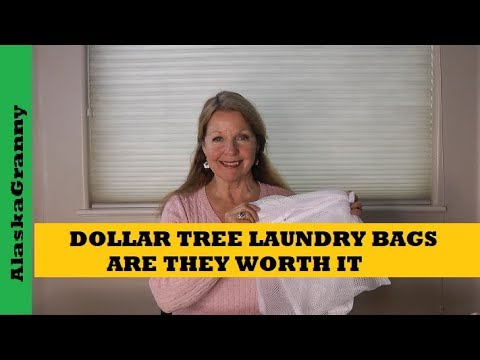 Part of a video titled Dollar Tree Laundry Bags Are They Worth It - YouTube