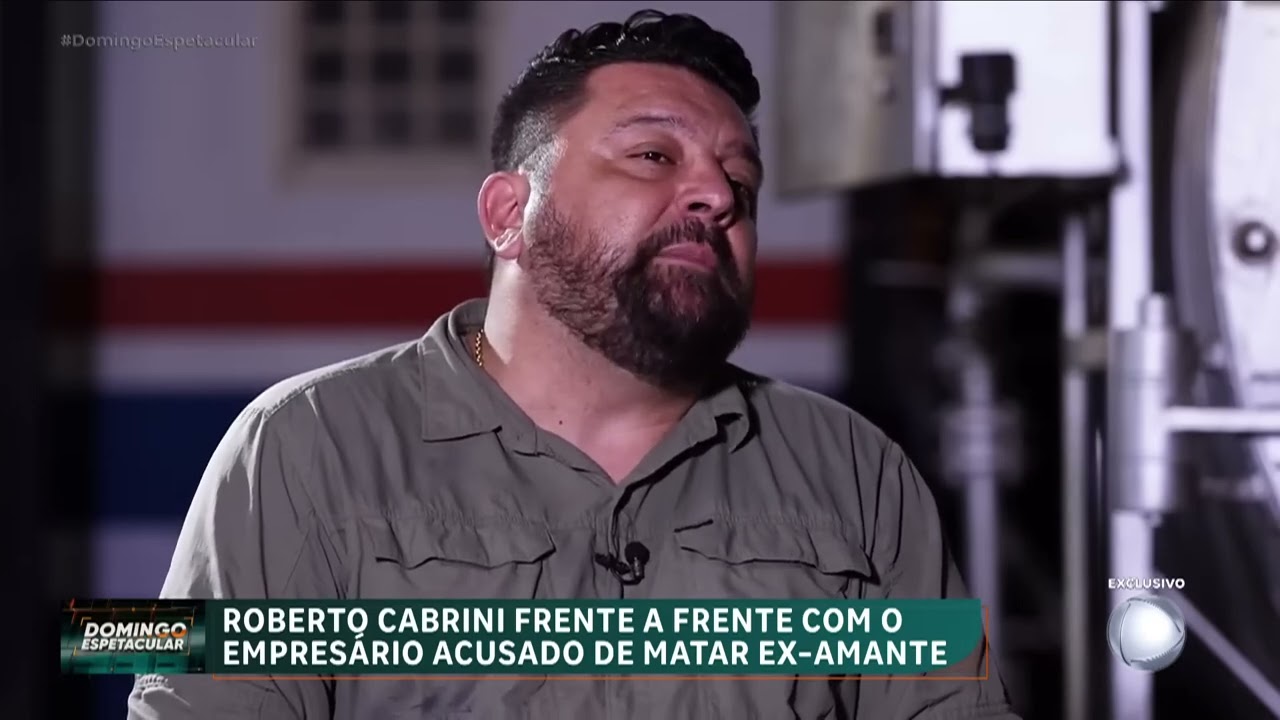 Roberto Cabrini fica frente a frente com empresário acusado de matar ex amante
