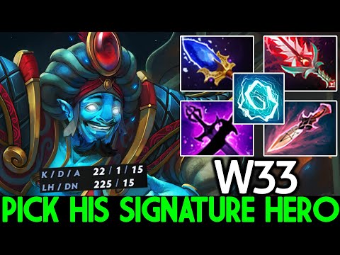W33 [Storm Spirit] Pick His Signature Hero No Mercy 22 Kills Dota 2