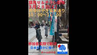 日本保守党　3月28日(土)各チーム・ボランティアの皆様の【活動日程】