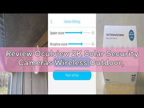Oculview 2K Solar Security Cameras Wireless Outdoor, 4PCS Outdoor Camera Wireless with 360° View, Cameras for Home Security with Color Night Vision, Only Support 2.4GHz Wi-Fi, 4 Pack, White video review thumbnail