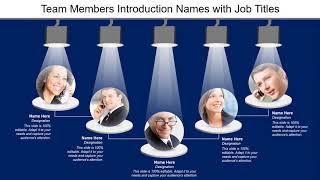 Team Members Introduction Names With Job Titles PPT Template