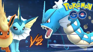 Pokemon Go - GYARADOS Vs VAPOREON EPIC GYM Battle Legendary Pokemon Go Gameplay!