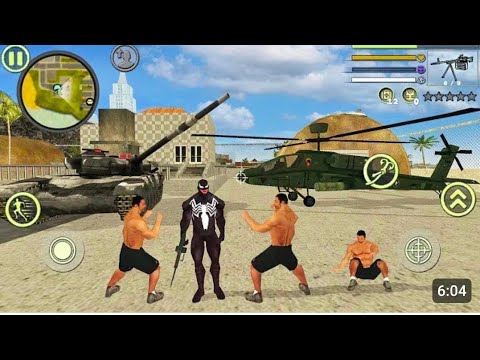 Venom Spider-Man Rope Hero Vice Town Simulator -Mission Escape Military Base #13 - Android Gameplay.