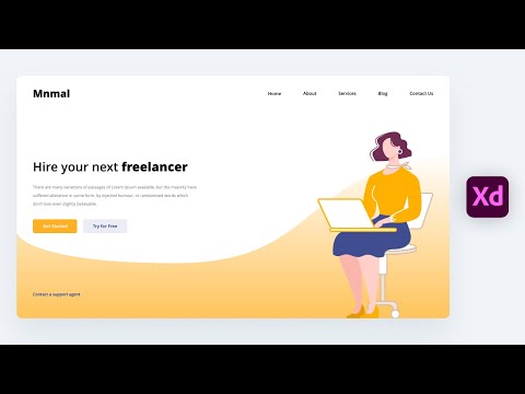 Web Design in Adobe XD Tutorial (2021)