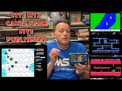 MSX 5 Games from 5 Different Publishers (Mappy, Seal of Hades, Goonies, Lode Runner, River Raid)