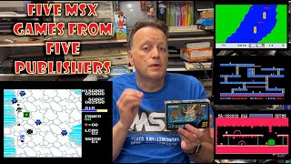 MSX 5 Games from 5 Different Publishers (Mappy, Seal of Hades, Goonies, Lode Runner, River Raid)