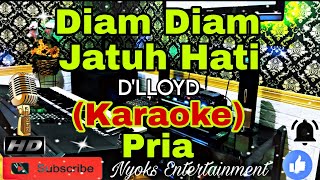 Download lagu DIAM DIAM JATUH CINTA / HATI - D'LLOYD (KARAOKE) Nada Pria || B=DO mp3