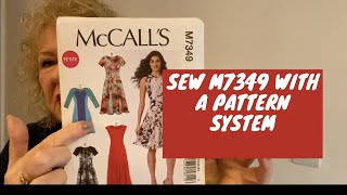 lifestylesew Sew the McCalls 7349 with a Pattern System. Christmas Dress