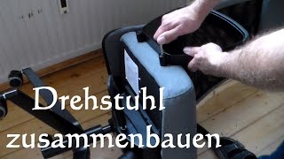 Drehstuhl zusammenbauen montieren - Chefsessel montieren aufbauen
