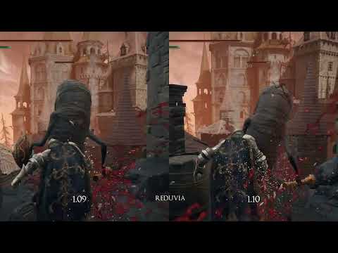Elden Ring 1.09 vs 1.10 Dagger Crit Damage Comparison