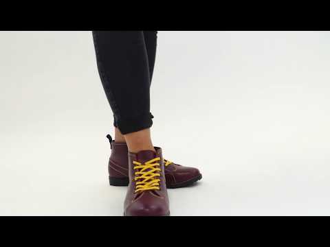 | Shuperb™ Blakeseys 1960 Unisex Leather Monkey Boots Bordo/Yellow