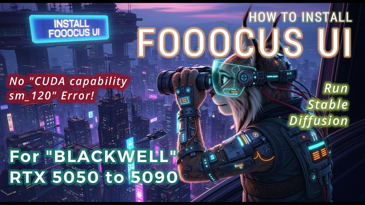 RTX 50 Series Install Fooocus UI Windows 11 | Stable Diffusion 5090 No CUDA capability sm_120 Error