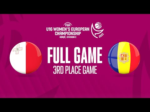 Malta v Andorra | Full Basketball Game | FIBA U16 Women's European Championship 2022 - Division C