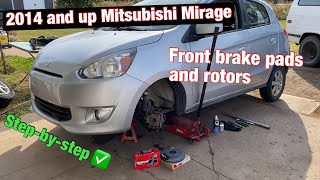 14-24 Mitsubishi Mirage front brake pads and rotors. (Mitsubishi Mirage G4 front brakes)