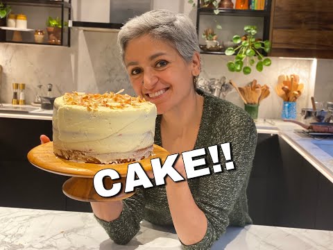 COCONUT RASPBERRY CAKE | Delicious cake with cream cheese buttercream | Food with Chetna