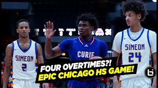 Four Overtime EPIC GAME! Chicago Public League Heavyweights Simeon v Curie! City Semis = Block Party