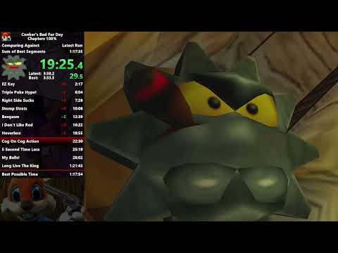Conker's Bad Fur Day - Chapters 100% Speedrun in 1:20:29 (Xbox Series S)