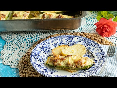 Papoutsakia: Stuffed Zucchini Boats with Béchamel