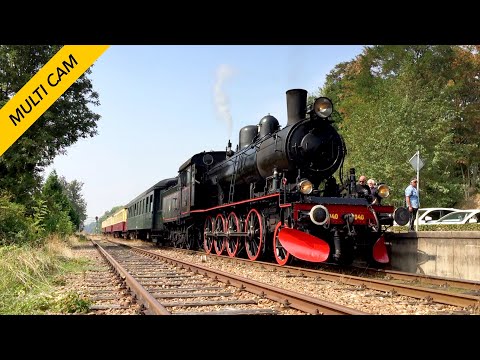 🇸🇪 Cab ride 1910: Swedish E2 Steam Engine: Schin op Geul - Simpelveld ZLSM 5/9/2018 Multicam