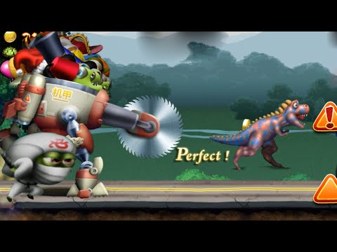 Zombie Tsunami max Level 197 - Mecha & Ninja Zombie fight with dinosaurs