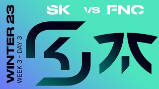 LEC Winter Split 2023 - W3D3 - SK vs FNC