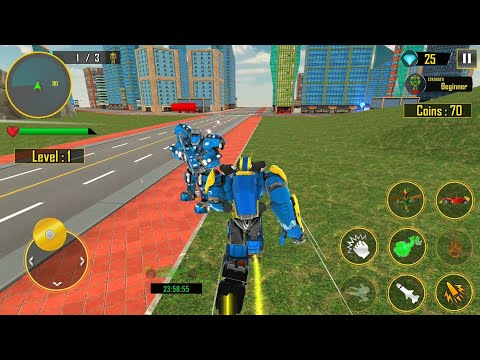 Flying dragon robot car transforming game - Android Gameplay