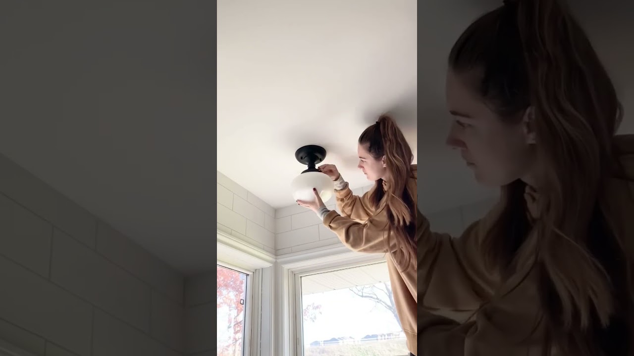 Wireless light hack! Screw your light directly to the ceiling and add a puck light with a remote :)