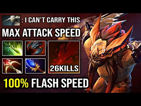 THE FLASH IS BACK Super Hard Carry 7.30 Bloodseeker Even Late Game Sven Can't Escape Him Dota 2