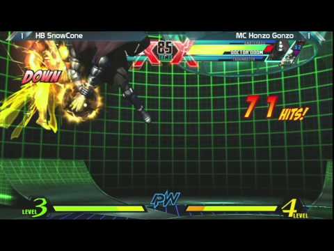 UMVC3: MC Honzo Gonzo vs HB SnowCone - Winners Finals - Button Smashing Night 1