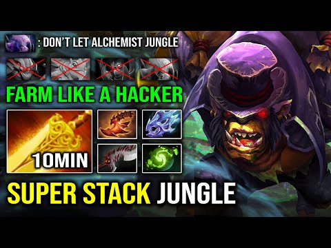 EPIC 10MIN RADIANCE Super Stack Jungle Alchemist Crazy Farm Like a Hacker +1134 GPM Pro Dota 2