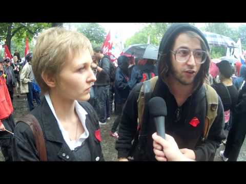 Le Cercle des Volontaires interview des manifestants solidaires des québécois (24 juin 2012)